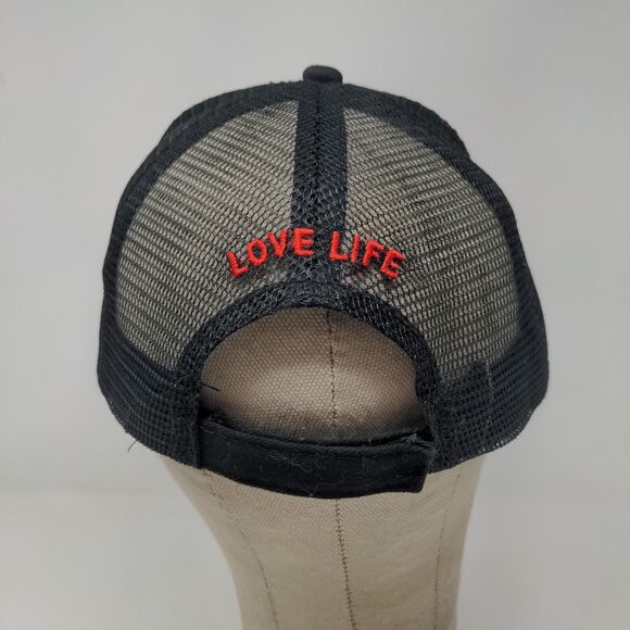 Unbranded Men's Strapback Mesh Back Hat Black OSFA Noodles Love Life Logo - Picture 9 of 13